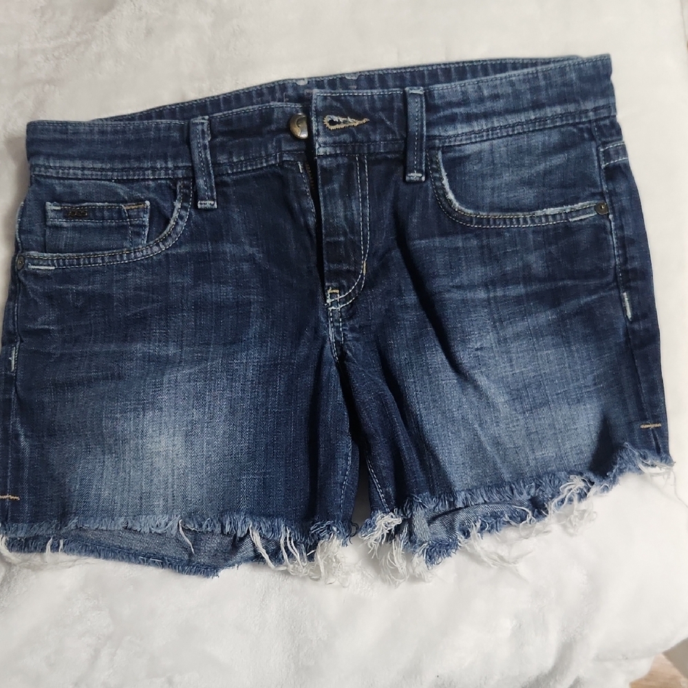 Joe's Jeans Blue Distressed Denim Shorts